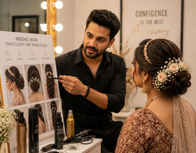 Vinay Kumar Nevatia on Planning Bridal Hair That Lasts the Whole Day